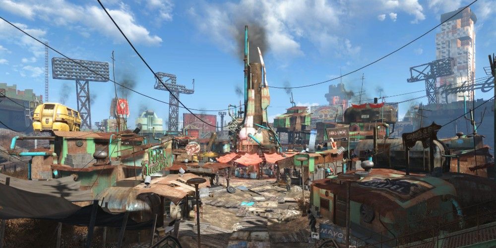 Diamond City in daylight.