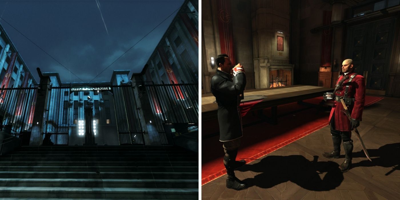 Dishonored 1 - High Overseer office at night - Thaddeus Campbell meeting Captain Curnow