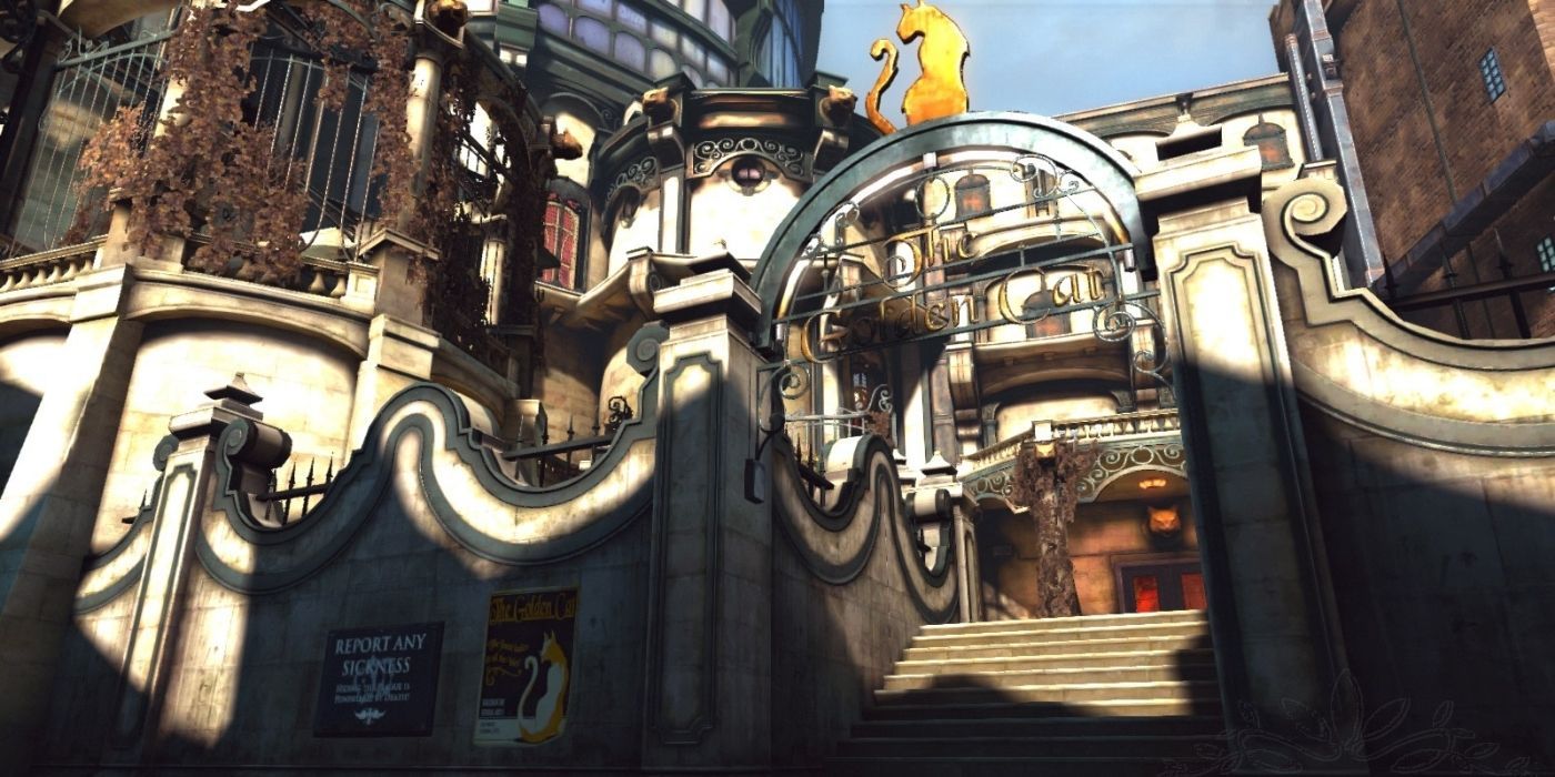 Dishonored 1 - The Golden Cat entranceway