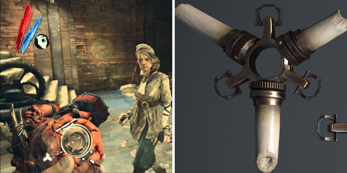 Dishonored - POV of heart in hand looking at Granny Rags - A Bonecharm
