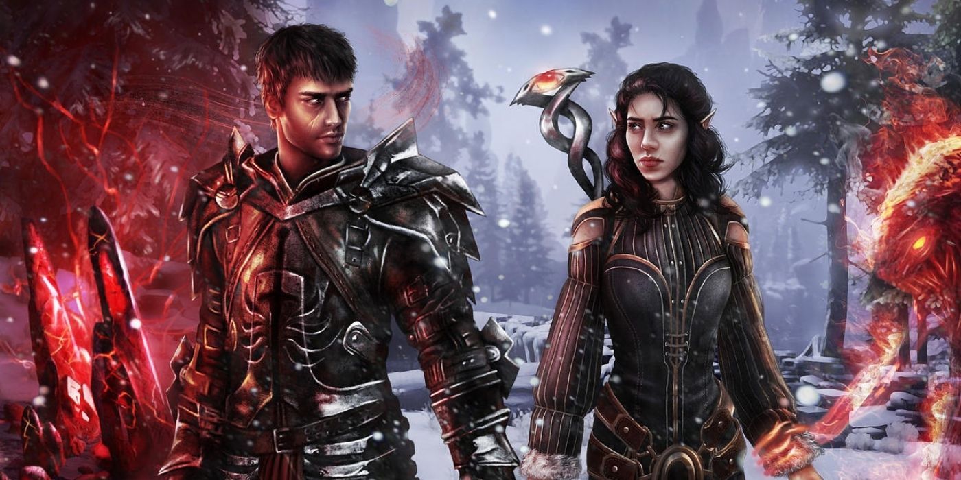 Dragon Age 2 Carver and Bethany via DominiqueWesson on DeviantArt