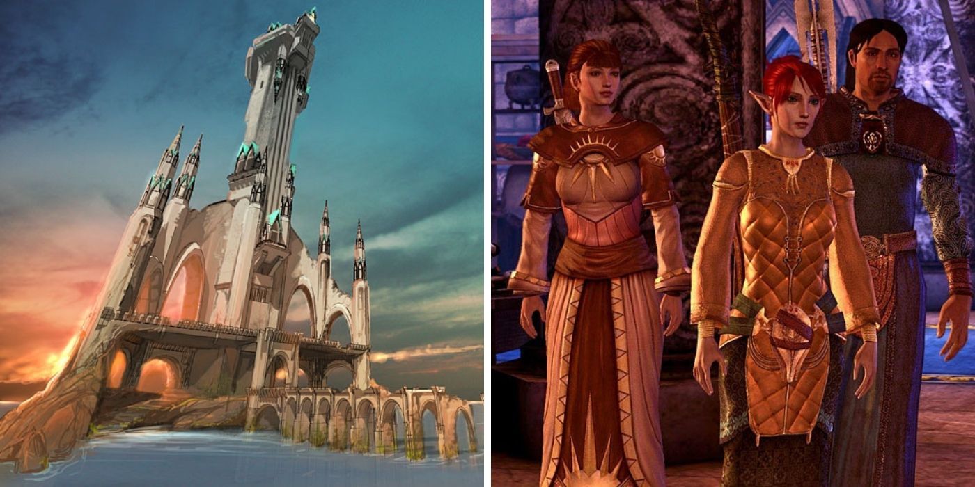 Dragon Age Circle Of Magi Split Image With Mages