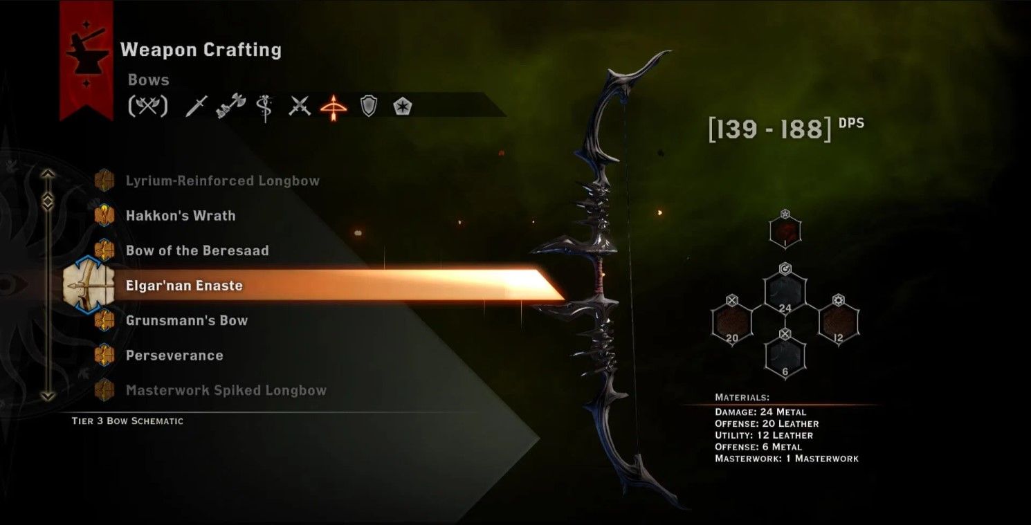 Dragon Age Inquisition Elgar’nan Enaste Bow