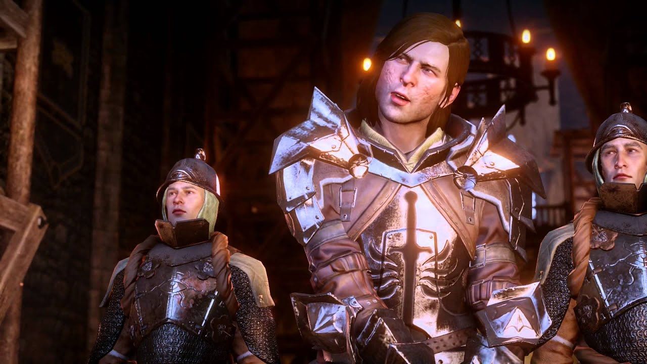 Knight-Captain Denam Judgment being judged in Dragon Age Inquisition.