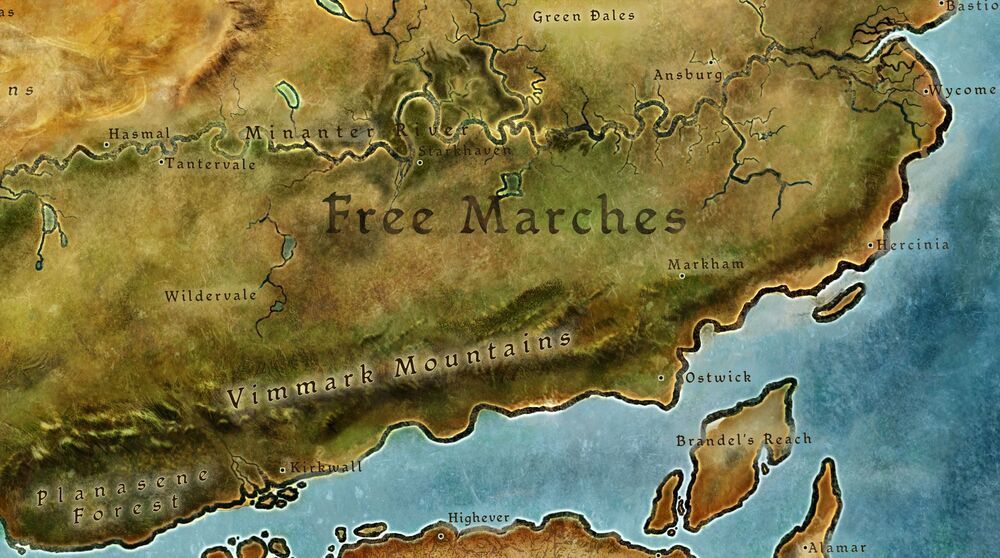 Dragon Age Map of the Free Marches