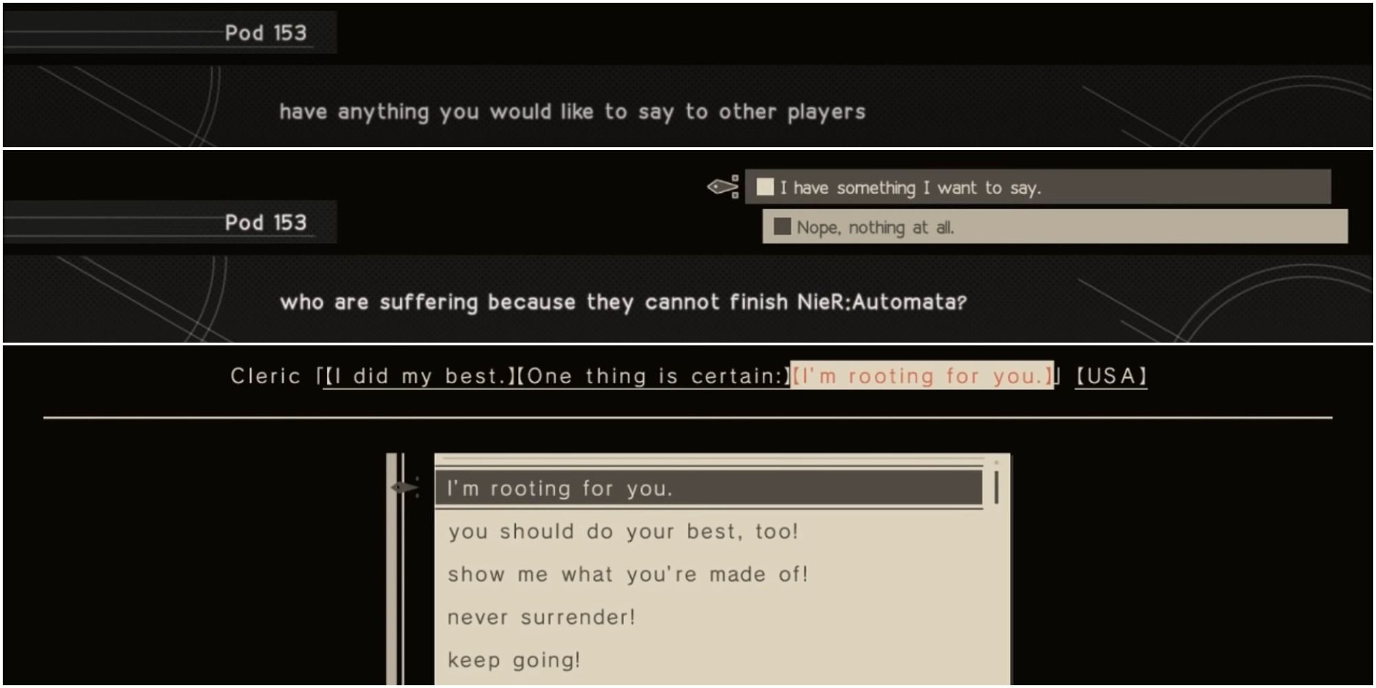 Nier Automata: the game gives players the choice to help someone they don't know. Helping someone causes the save to be deleted