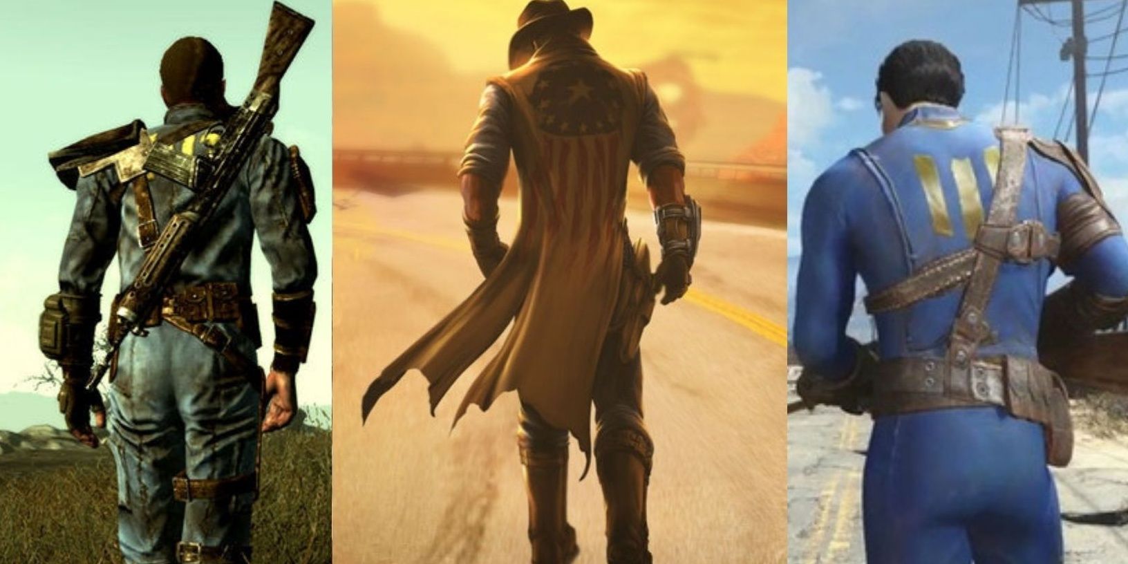 Several Player Characters: The Lone Wanderer (3), The Courier (New Vegas), and Sole Survivor/Nate (4)