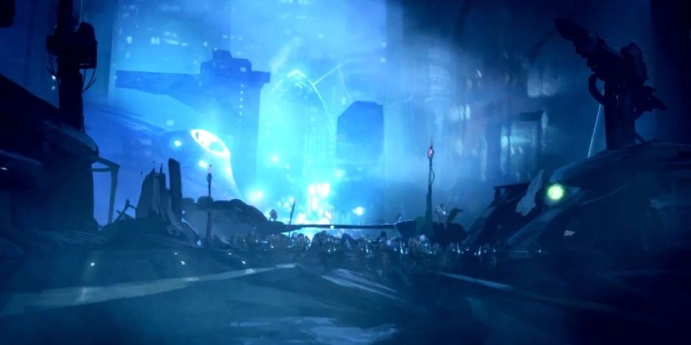 Grunts march in rebellion in the streets in a H2A terminal cutscene