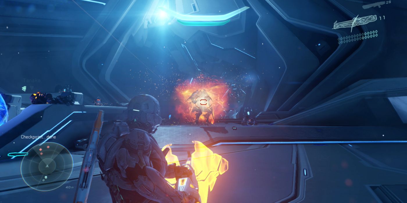 Halo 5 Screenshot Of Splinter Turret In Use