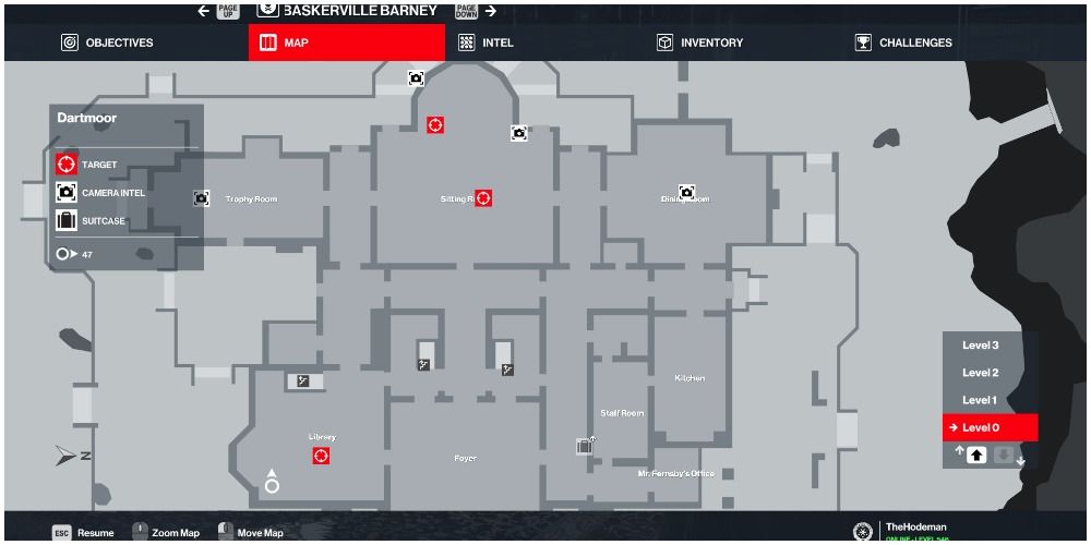 Hitman 3 Baskerville Barney Level One Target Locations