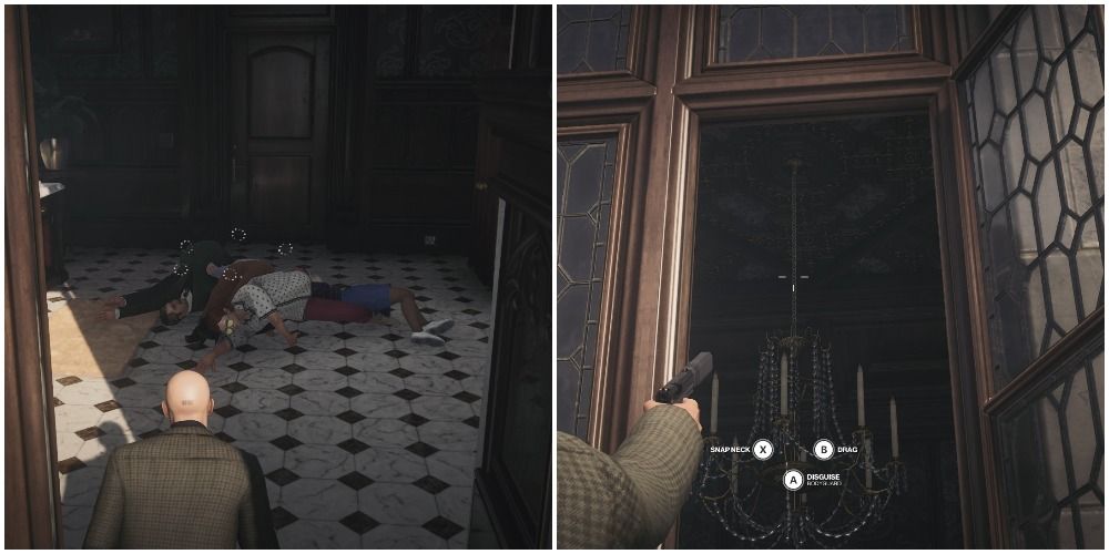Hitman 3 Baskerville Barney Level Three Killing The Entire Carlisle Family With A Chandelier
