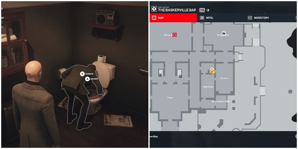 Hitman 3 Baskerville Barney Level Two Drowning Edward In A New Bathroom