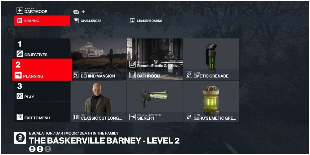 Hitman 3 Baskerville Barney Level Two Recommended Loadout