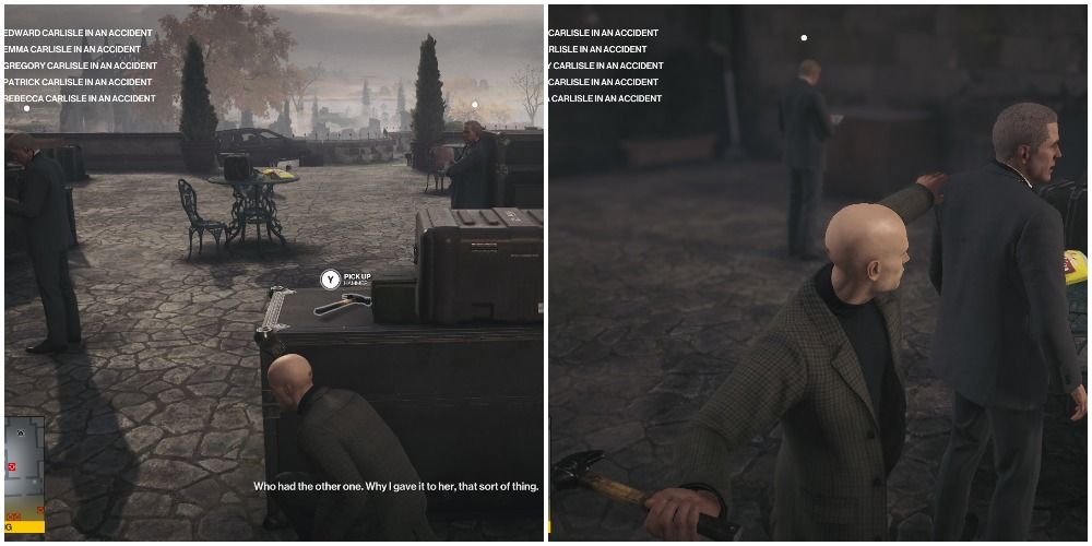 Hitman 3 Baskerville Barney Level Two Using The Hammer Against The Two Guards