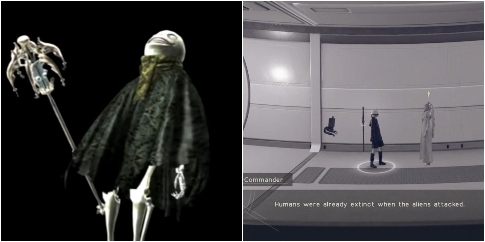 Emil and 9S finding out that Humanity is extinct in Nier Automata