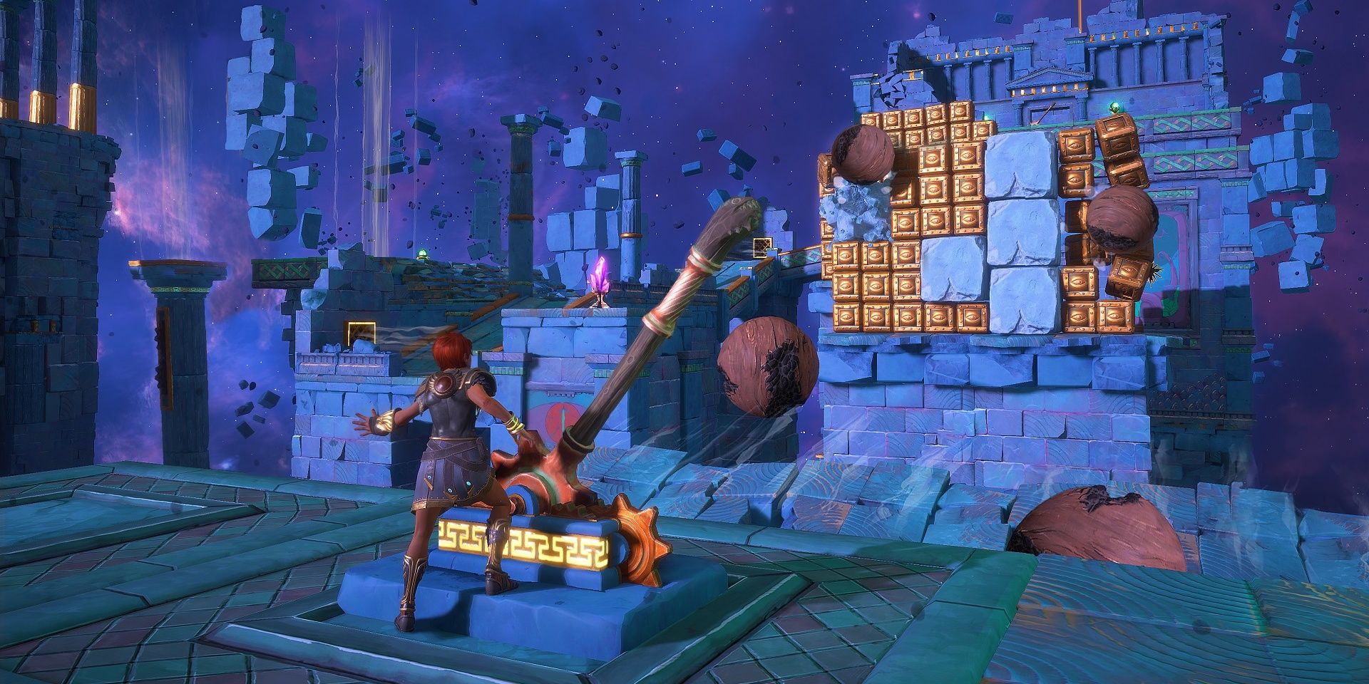 Fenyx standing in Vault of Tartaros