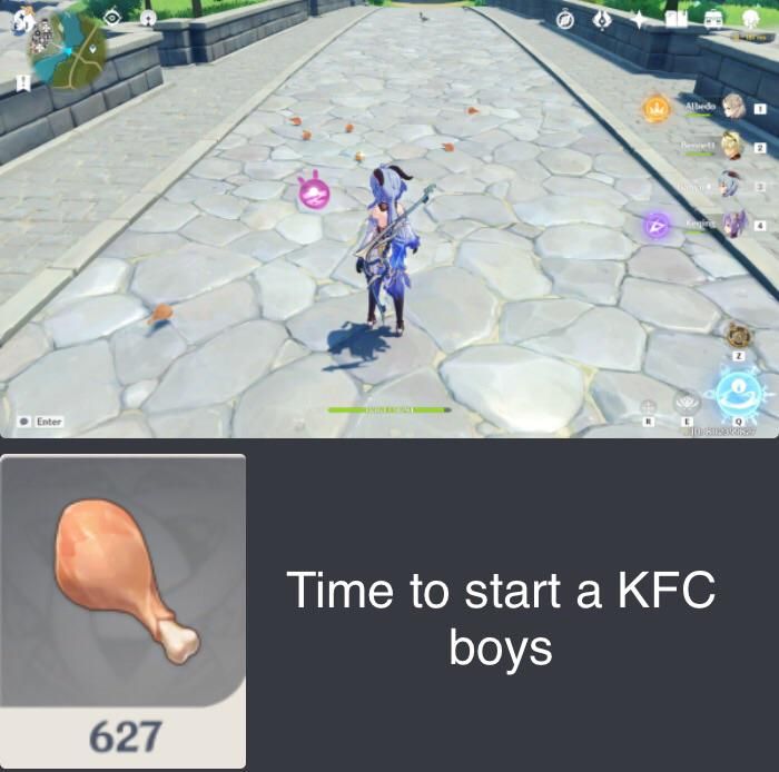 Ganyu Hunting Chickens