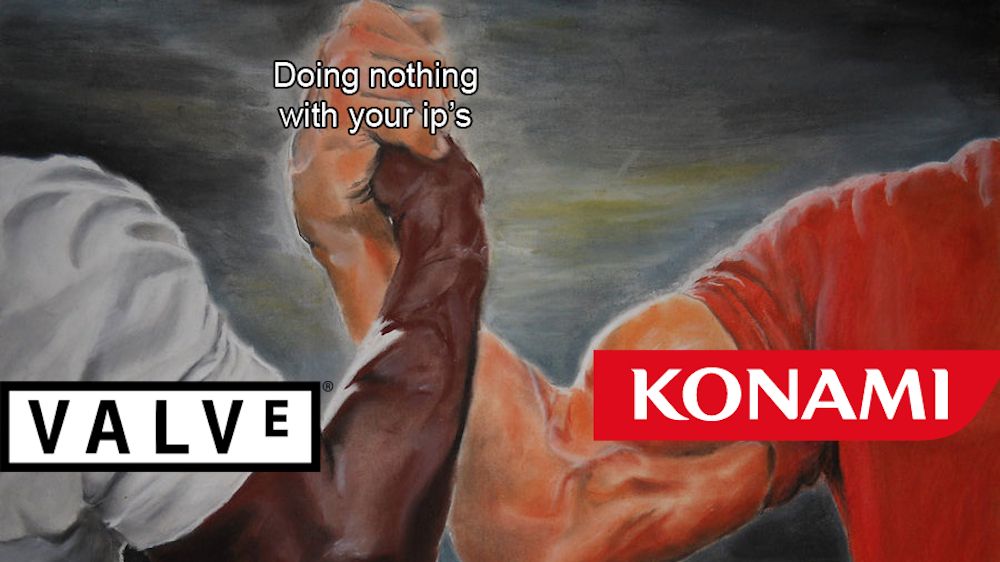 Konami and valve meme copy