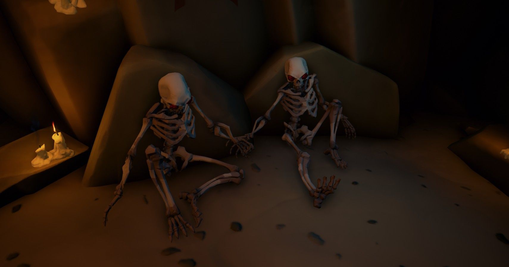 Lover's Holding Hands in Sea of Thieves