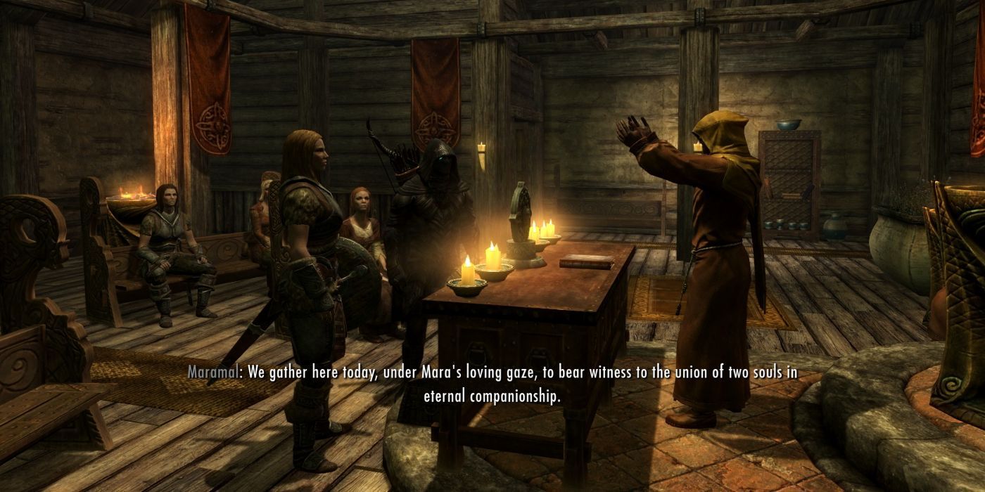 A marriage takes place in Skyrim