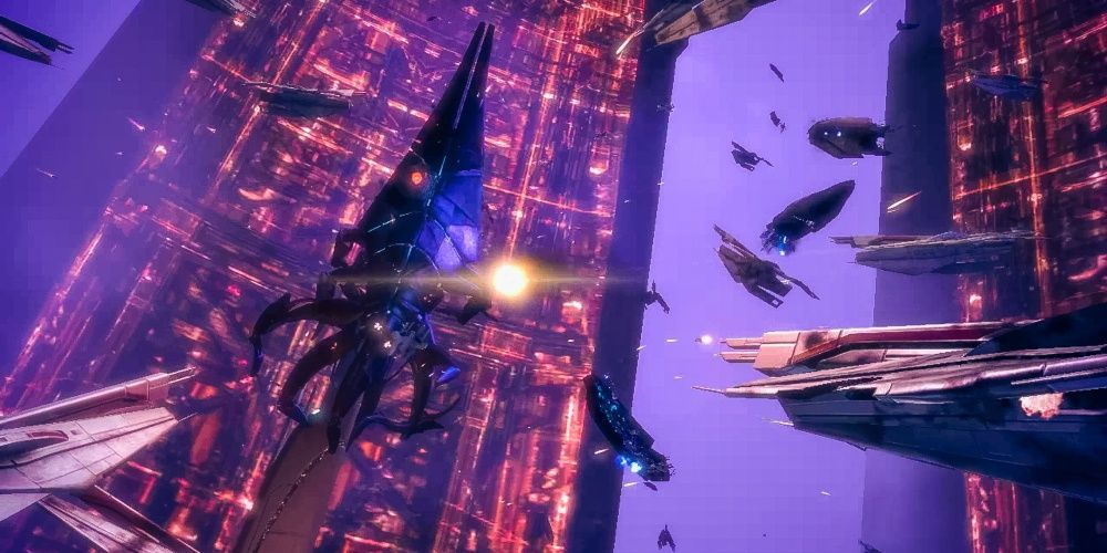 Mass EFfect Fight Against Sovereign On The Citadel