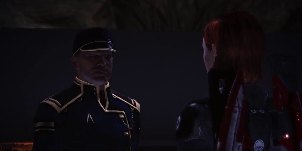 Mass Effect Admiral Kahoku Talking With Shepard