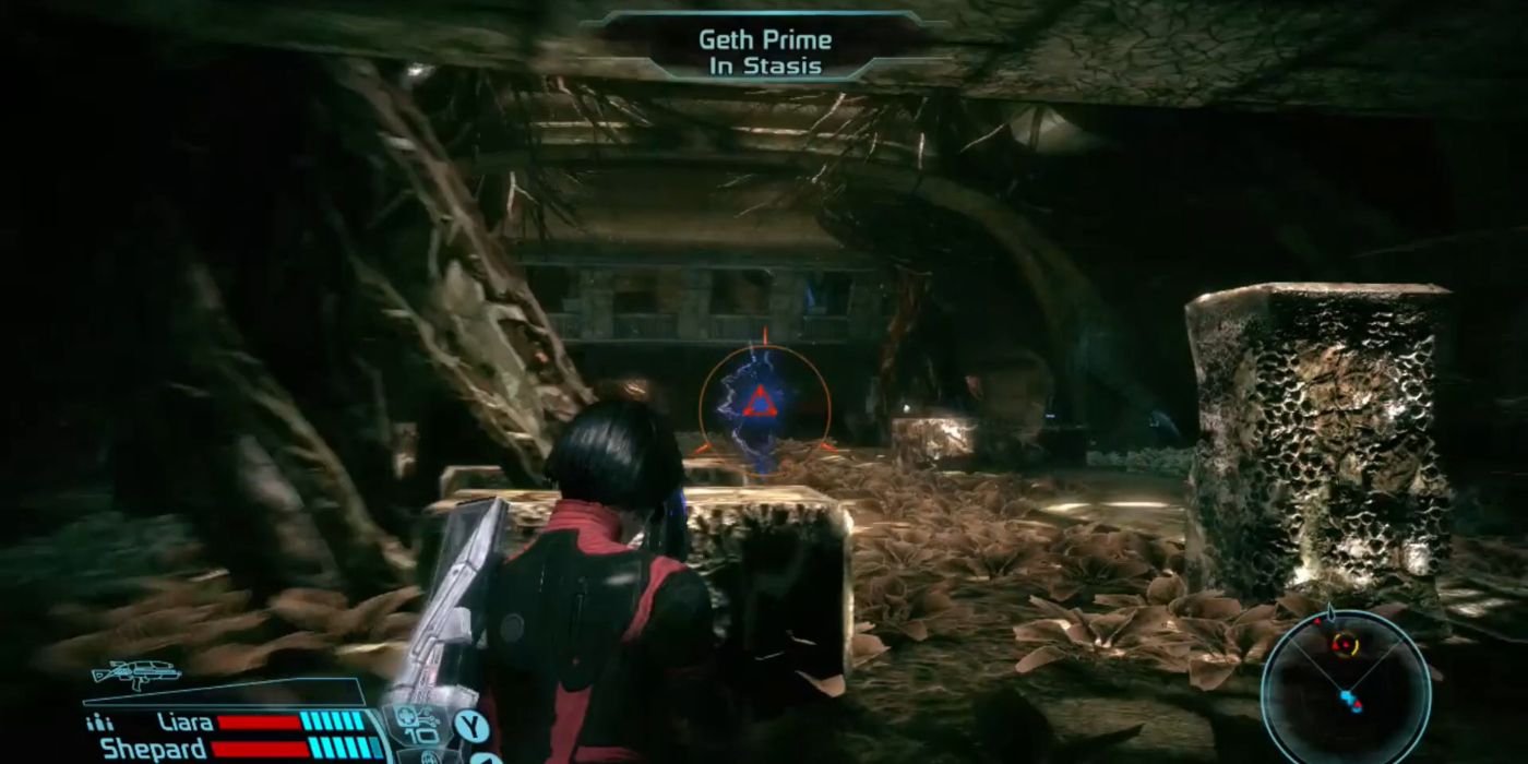 Mass Effect Screenshot of Geth Prime In Stasis
