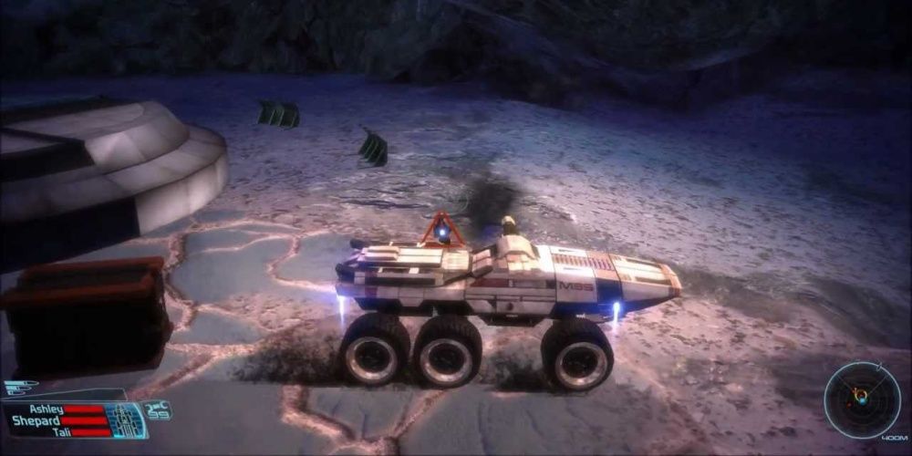 Mass Effect Mako Attacking A Cerberus Anti Tank Unit