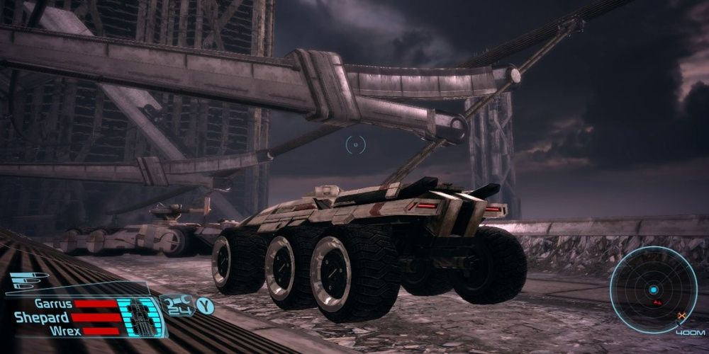 Mass Effect Mako Driving On A Bridge