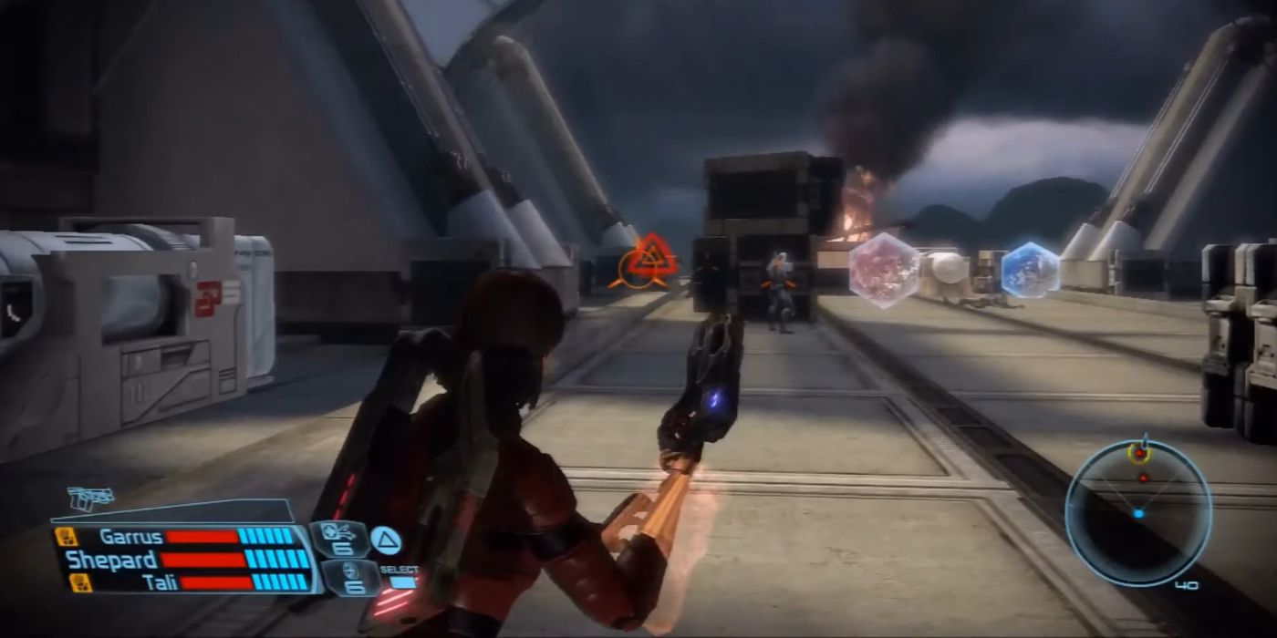 Mass Effect Screenshot of Shepard Using Tech Skills