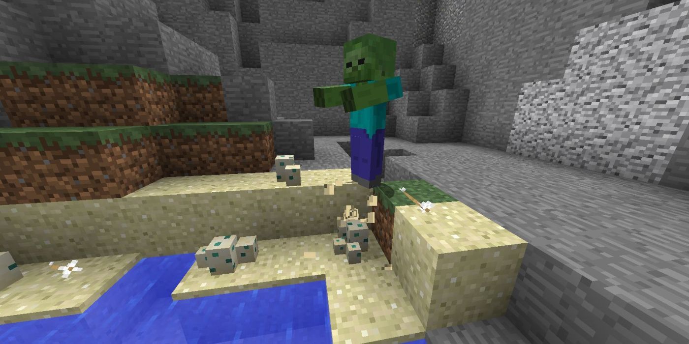 Minecraft zombie trampling turtle eggs