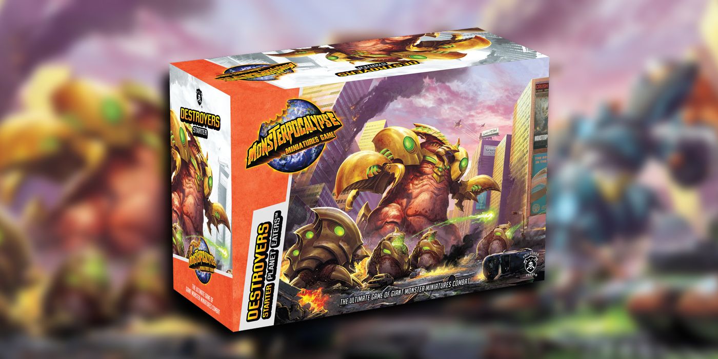 Monsterpocalypse Box PNG Overlaid On Image Of Cover Art