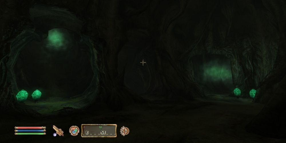 Oblivion Cave Pathways Glowing