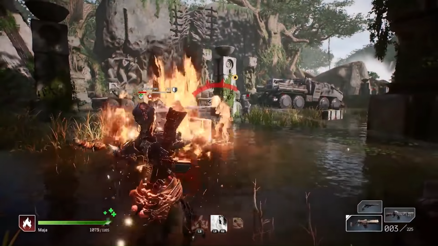 Outriders demo gameplay of pyromancer