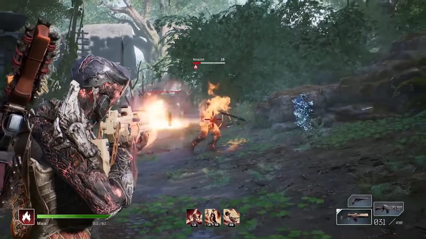 Outriders demo gameplay of pyromancer