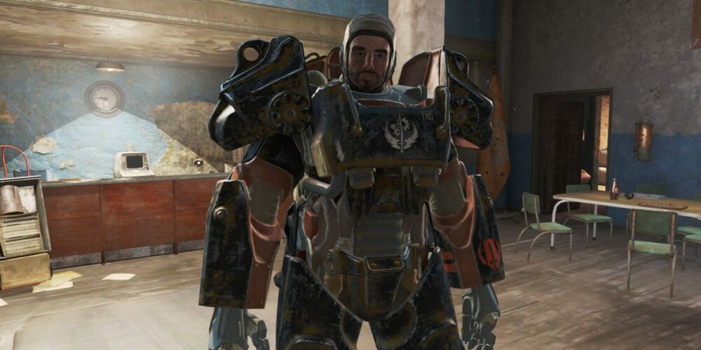 Paladin Danse in his brotherhood of steel armor