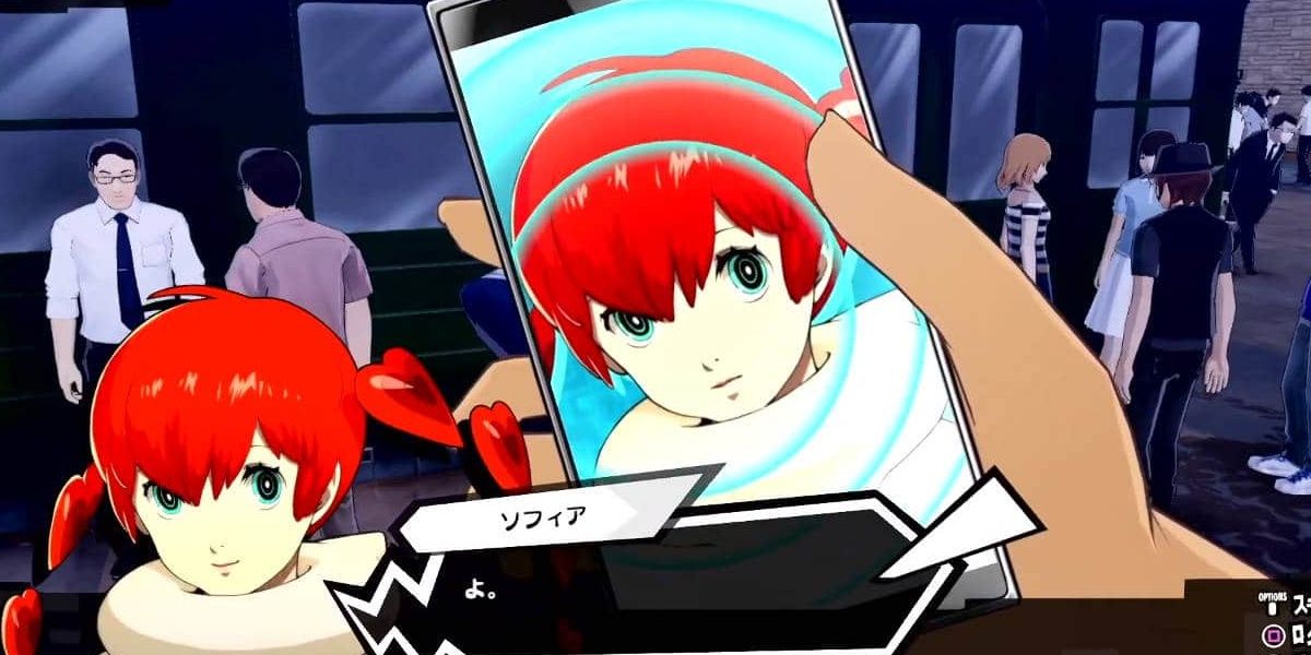 Persona 5 Strikers Sophia on phone screenshot