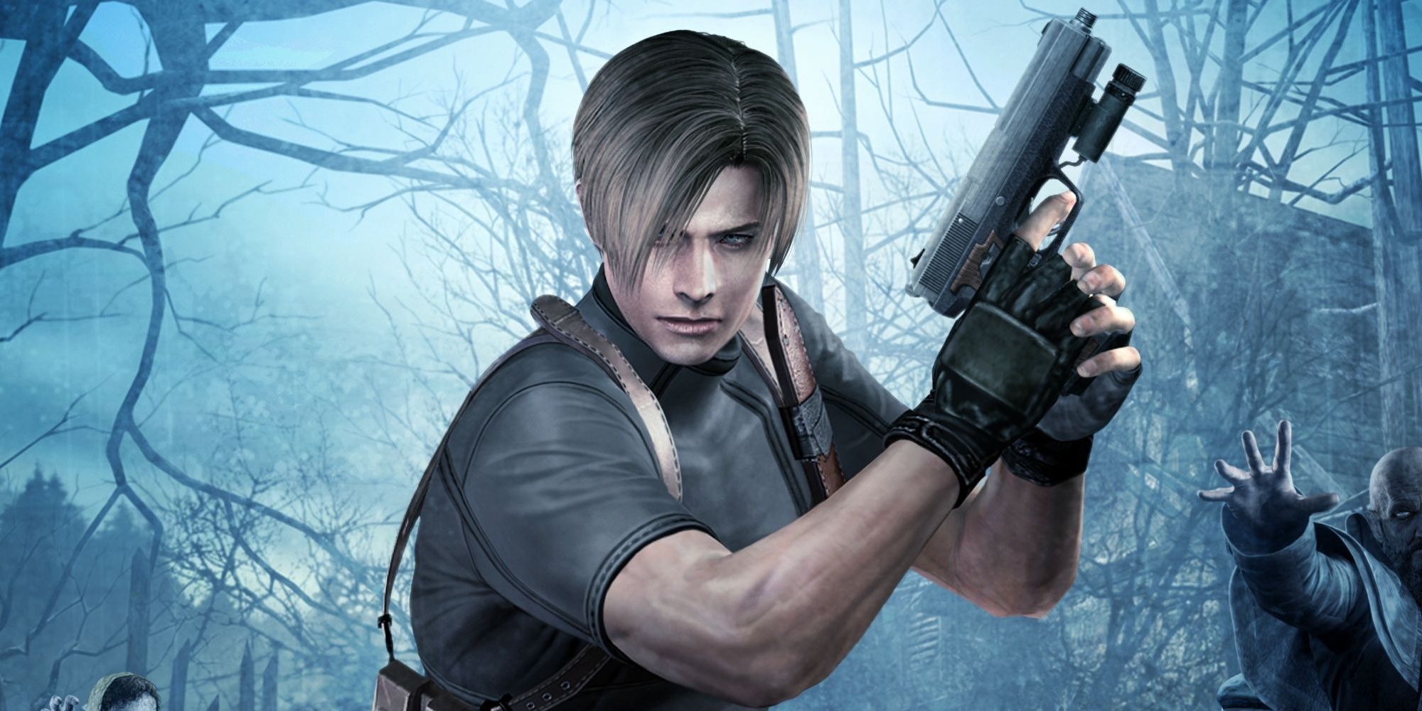 Resident Evil 4: Leon holding his gun