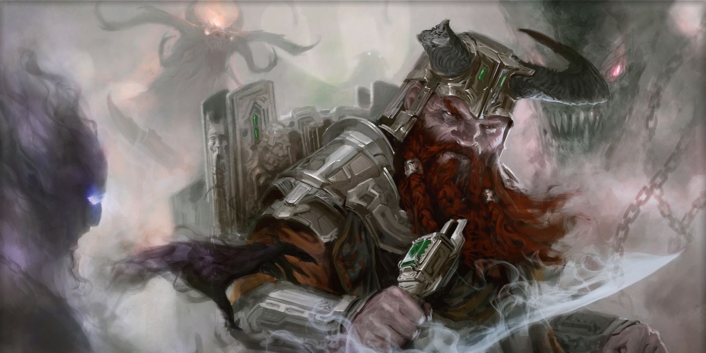 Dungeons &amp; Dragons Dwarven Warrior surrounded by shadow creatures