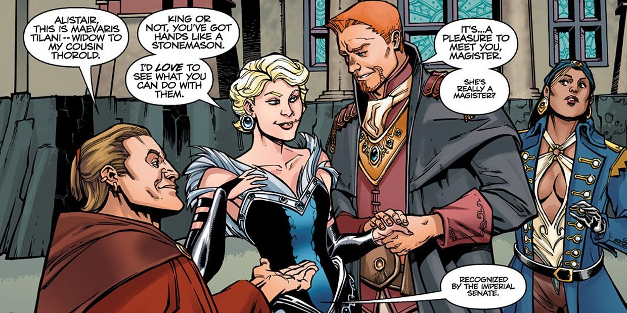 Dragon Age's Maevaris has her title as magister questioned