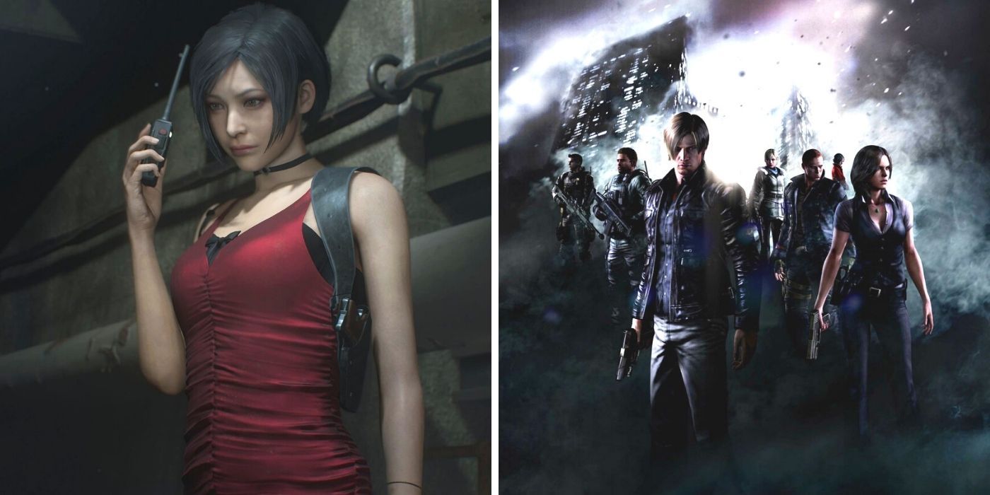 Resident Evil - Ada Wong - Cast of Resident Evil six standing in mist