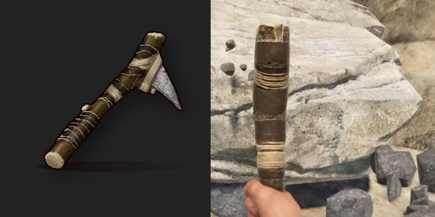 rust stone pickaxe mining