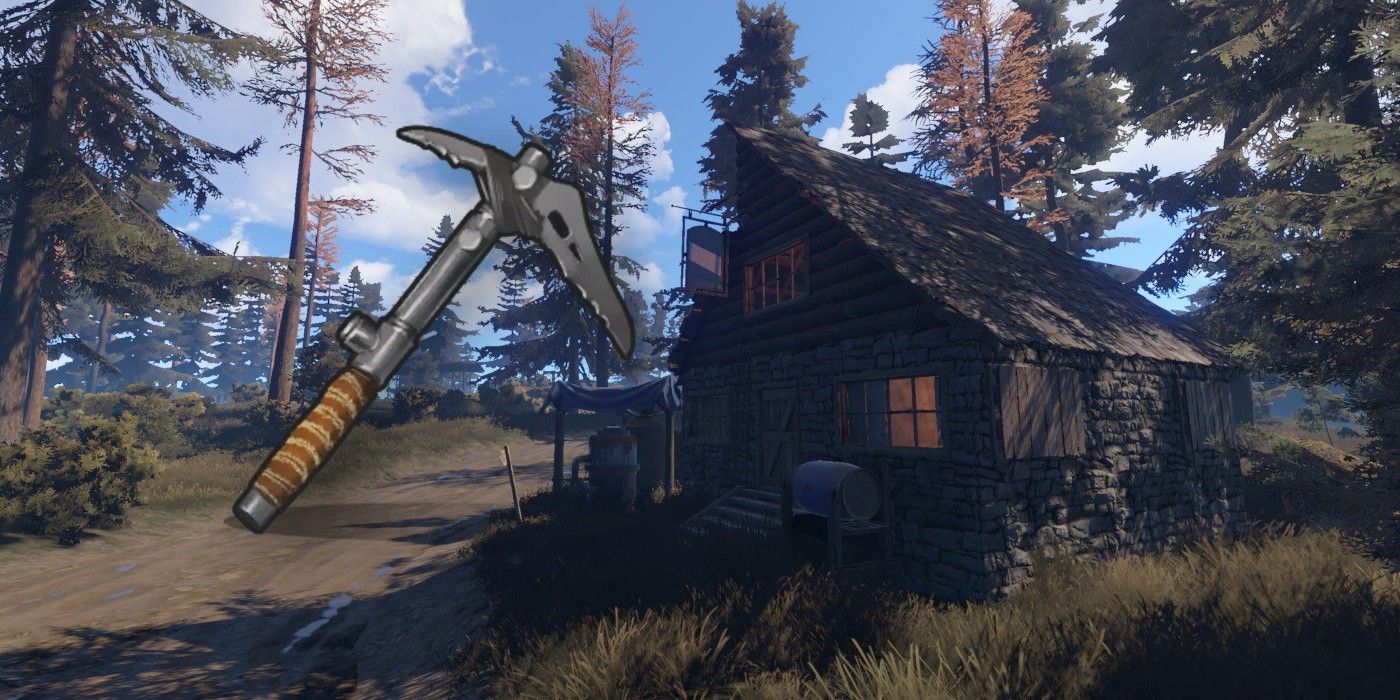 rust salvaged icepick and base