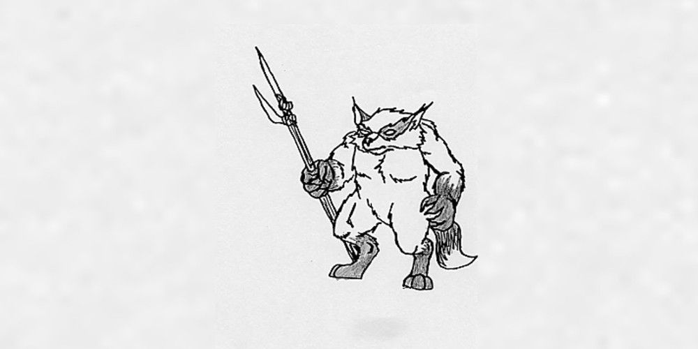 Concept art of the S'Lanter beings from the original Fallout.