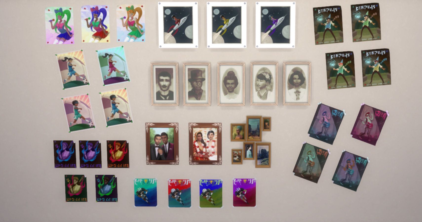 Sims 4 new artwork swatches from March patch