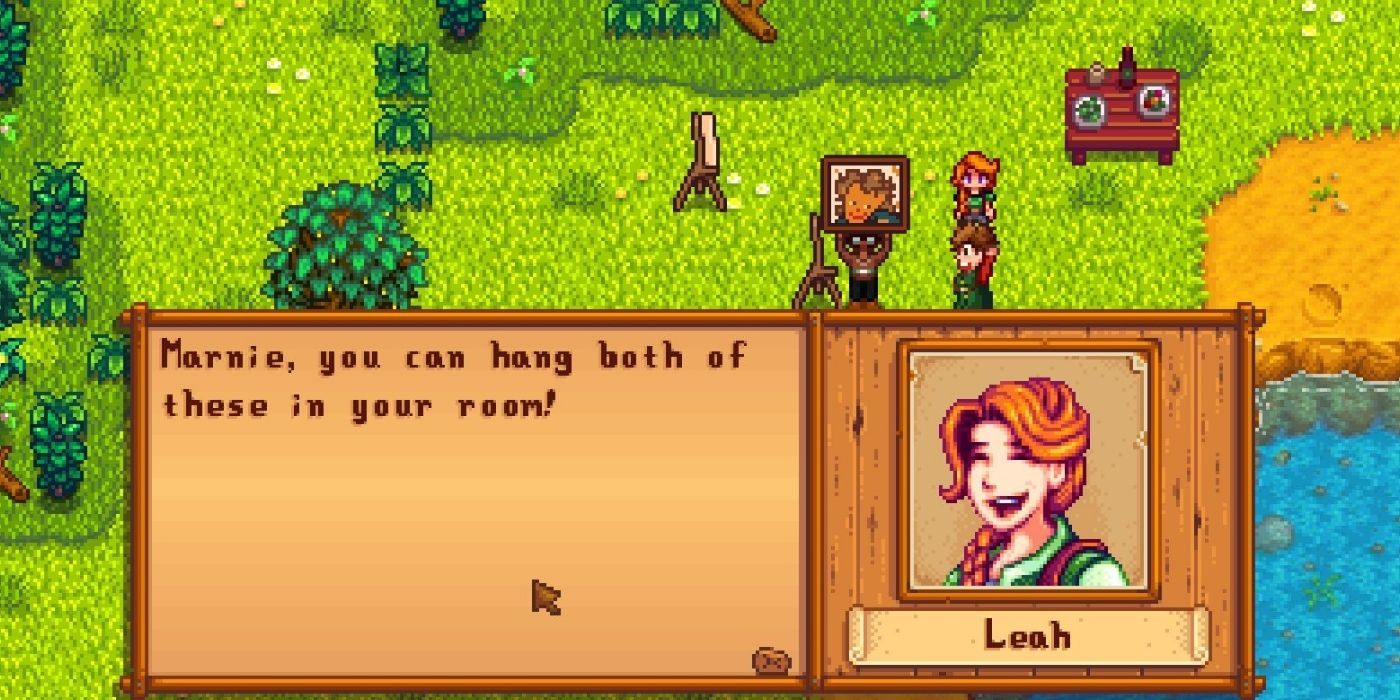 Stardew Valley Leah 14 Heart Event With Marnie Painting
