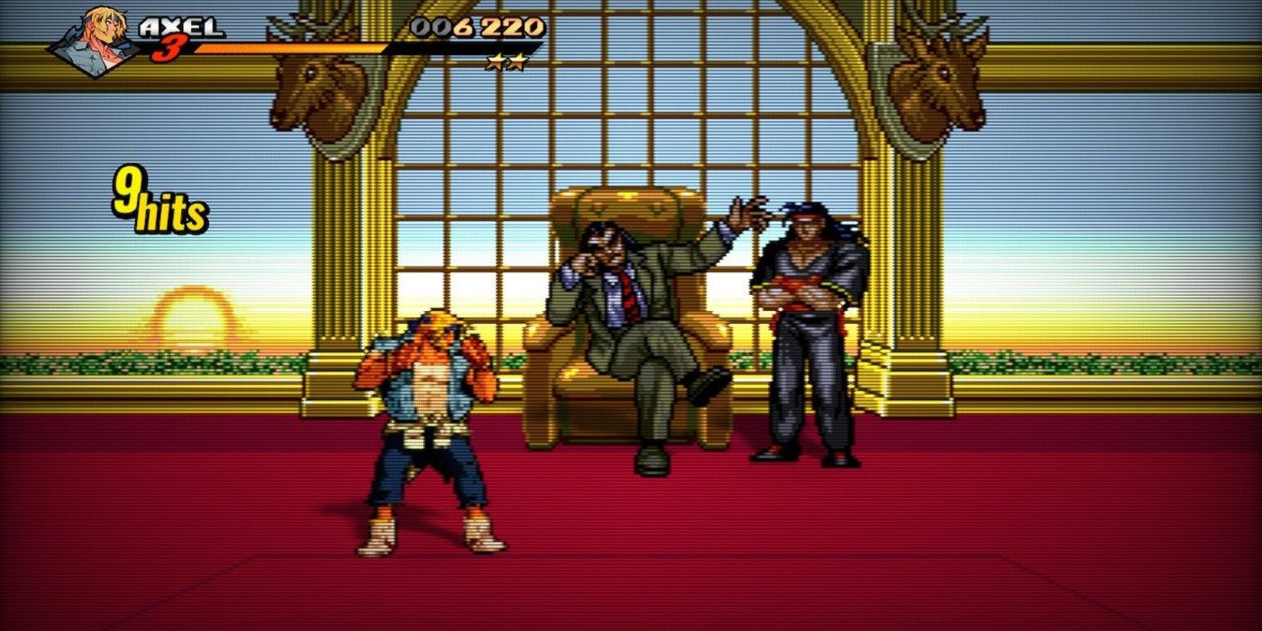Streets of Rage 4 retro level arcade boss fight