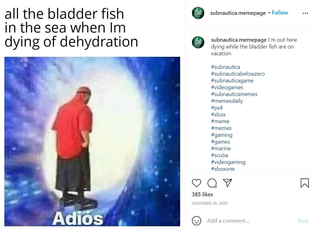 Subnautica Instagram meme by @subnautica.memepage 3
