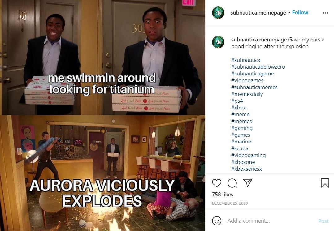 Subnautica Instagram meme by @subnautica.memepage