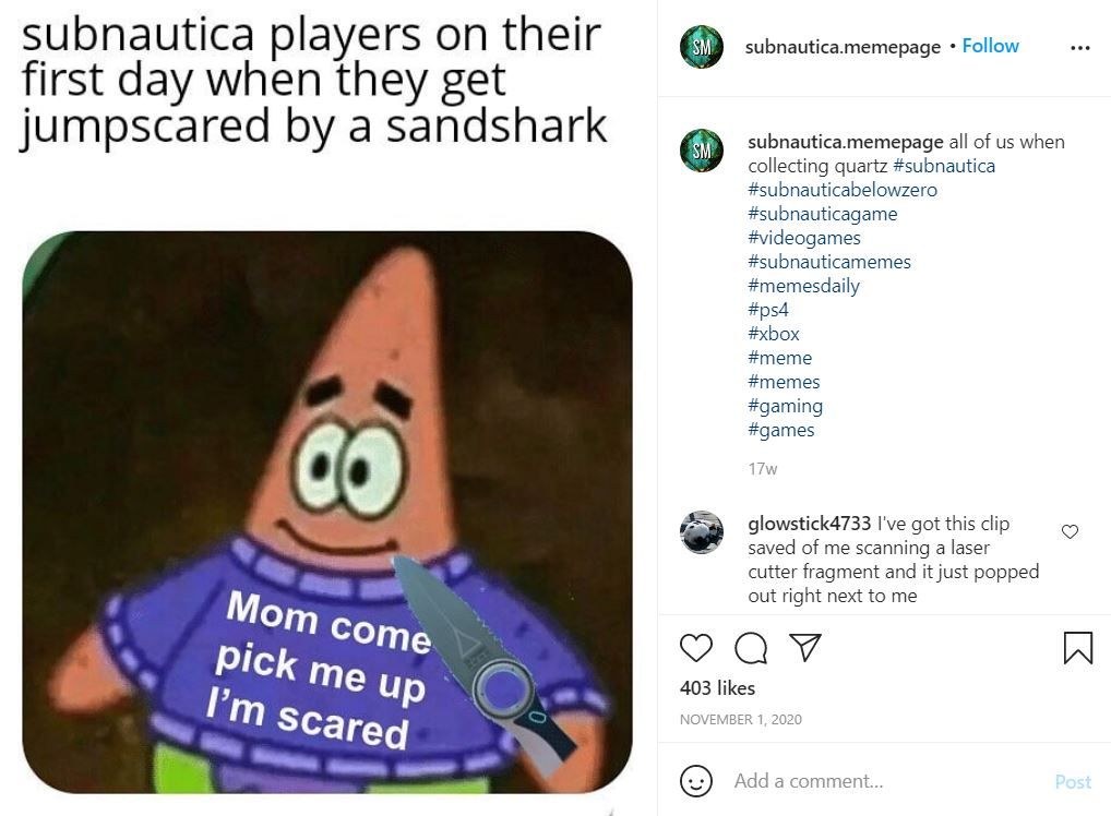Subnautica Instagram meme by @subnautica.memepage